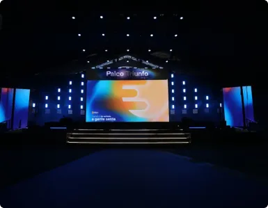 Palco Triunfo iluminado antes da abertura